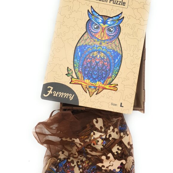 Suvira Animal Wooden Puzzle - Engaging, Educational, and Eco-Friendly (Owl) - Picture 11 of 12